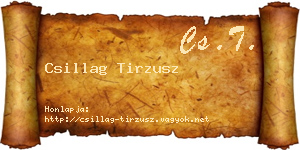 Csillag Tirzusz névjegykártya
